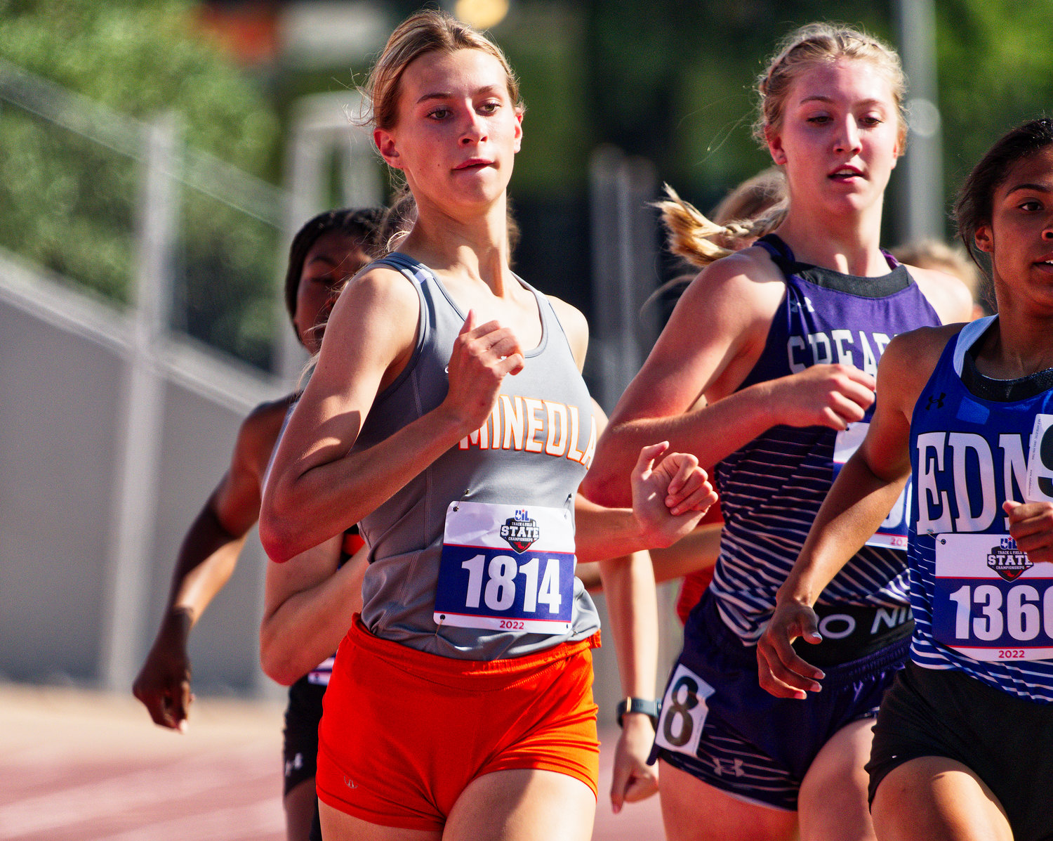Olivia Hughes runs the 800 meter race. [see more sprinters, soarers]